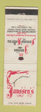 Matchbook Cover - Janssen's Famous Hofbrau New York City WEAR