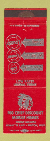 Matchbook Cover - Big Chief Discount Mobile Homes Fulton MS