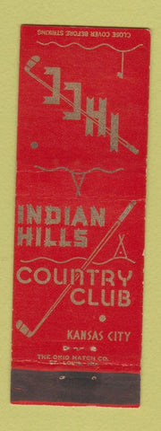 Matchbook Cover - Indian Hills Country Club Kansas City MO