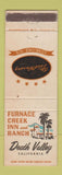 Matchbook Cover - Fred Harvey Furnace Creek Inn and Ranch Death Valley CA WEAR