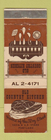 Matchbook Cover - Old Country Kitchen Portland OR 72oz Steak WEAR