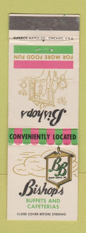 Matchbook Cover - Bishops Cafeterias Cedar Rapids Des Moines Davenport IA
