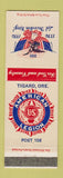 Matchbook Cover - American Legion Tigard OR 1976