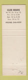 Matchbook Cover - American Legion Tigard OR 1976