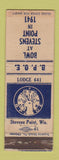 Matchbook Cover - Elks Lodge Stevens Point WI 1941 WORN