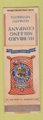 Matchbook Cover - Hubbard Milling Company Mankato MN SAMPLE WEAR