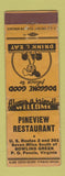 Matchbook Cover - Pineview Restaurant Penola VA WEAR