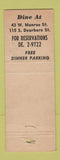 Matchbook Cover - Esquire Pub Chicago IL restaurant WEAR
