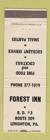 Matchbook Cover - Forest Inn Lehighton PA WEAR