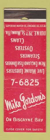 Matchbook Cover - Mike Gordon's Miami FL restaurant WORN