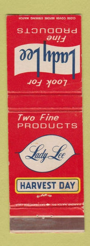 Matchbook Cover - Lady Lee Harvest Day Food Products
