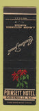 Matchbook Cover - Poinsett Hotel Greenville SC
