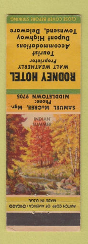 Matchbook Cover - Rodney Hotel Townsend DE