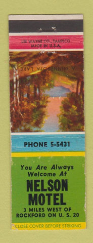Matchbook Cover - Nelson Motel Rockford IL WEAR