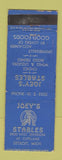 Matchbook Cover - Joey's Stables Detroit MI restaurant WEAR