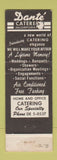 Matchbook Cover - Dante Catering Food Service Jackson Heights NY WEAR