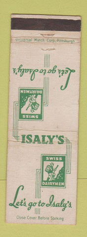 Matchbook Cover - Isaly's Swiss Dairymen WORN