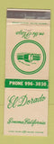 Matchbook Cover - El Dorado Sonoma CA WEAR