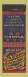 Matchbook Cover - Wilson Meats Sausage Ham WORN