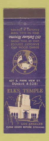 Matchbook Cover - Elks Lodge Los Angeles CA
