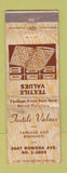 Matchbook Cover - Textile Values Yardage Remnants WORN