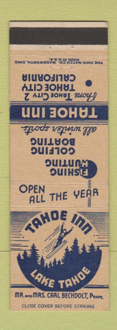 Matchbook Cover - Tahoe Inn Lake Tahoe CA low phone #