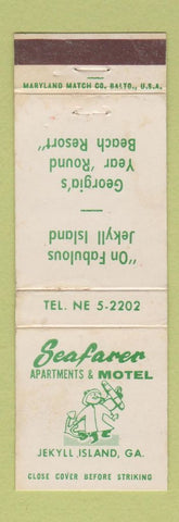 Matchbook Cover - Seafarer Apartments and Motel Jekyll Island GA WEAR