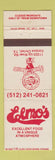 Matchbook Cover - Elmo's Restaurant Corpus Christi TX WEAR