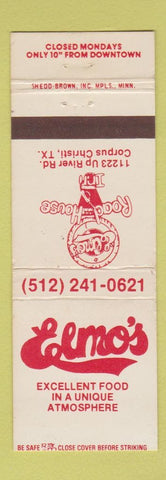 Matchbook Cover - Elmo's Restaurant Corpus Christi TX WEAR