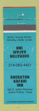 Matchbook Cover - Sheraton Safari Inn Grand Prairie TX WEAR