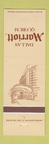 Matchbook Cover - Marriott Dallas TX Quorum hotel