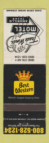 Matchbook Cover - Best Western Trade Winds Motel Amarillo TX #2