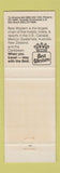 Matchbook Cover - Best Western Sunday House Inn Restaurant Vernon TX