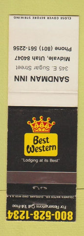 Matchbook Cover - Sandman Inn Midvale UT