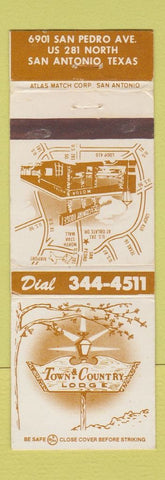 Matchbook Cover - Town & Country Lodge San Antonio TX