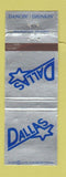 Matchbook Cover - Dallas Restaurant Austin TX Houston