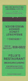 Matchbook Cover - Felix's Restaurant Mexican Universal City TX
