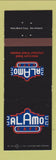 Matchbook Cover - Alamo Cafe Mexican Food San Antonio Dallas Mesquite TX