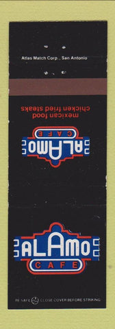 Matchbook Cover - Alamo Cafe Mexican Food San Antonio Dallas Mesquite TX
