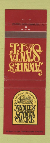 Matchbook Cover - Annie's Santa Fe Mexican Restaurant Dallas TX