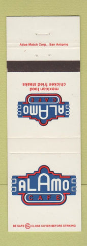 Matchbook Cover - Alamo Cafe Mexican Food San Antonio Dallas Mesquite TX