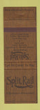 Matchbook Cover - Split Rail Restaurant BBQ Mesquite Garland TX