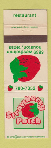 Matchbook Cover - Strawberry Patch Restaurant Houston TX