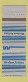 Matchbook Cover - Western Airlines