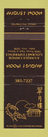 Matchbook Cover - August Moon Chinese Restaurant Dallas TX