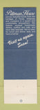 Matchbook Cover - Pittman House Dallas TX Restaurant