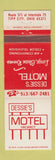 Matchbook Cover - Dessie's Motel Tipp City OH