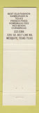 Matchbook Cover - Feed Sack Restaurant Mesquite TX