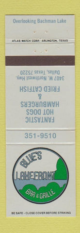 Matchbook Cover - Blue's Lakefront Bar & Grille Dallas TX