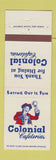 Matchbook Cover - Colonial Cafeterias  Fort Worth Dallas TX